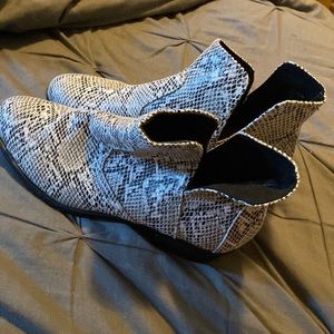 Faux Printed Ankle Booties